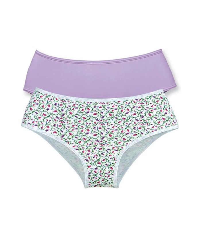 Kit 2 Calcinhas Cavadas DeMillus K56600 C56600 Floral Lingerie Br