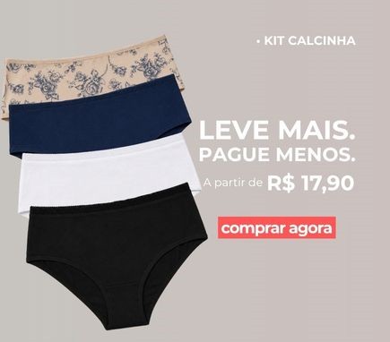 Kit de Calcinhas a partir de R$ 17,90