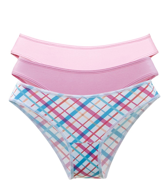 Conjunto Verão Feminino Xadrez Rosa Rosa Claro