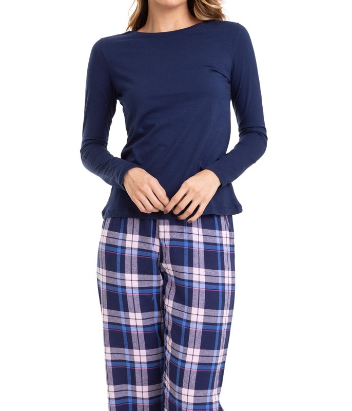 calça de pijama xadrez feminina