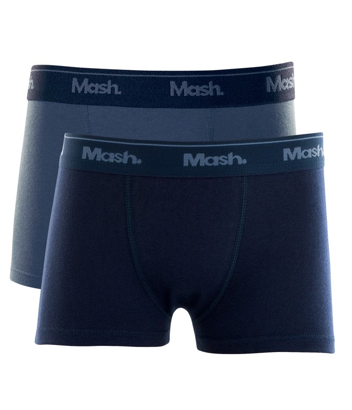 Kit Infantil 2 Cuecas Boxer Mash (110.07) Azul/Marinho :: lingerie