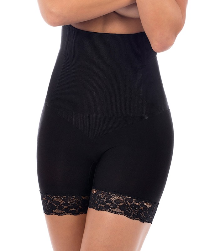 Body Boxer Lace Plié Rendado Alta Compressão Com Bojo 60422