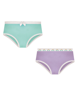 Kit 2 Calcinhas Infantis Selene (20650.001) Verde/Lilás - 100% Algodão